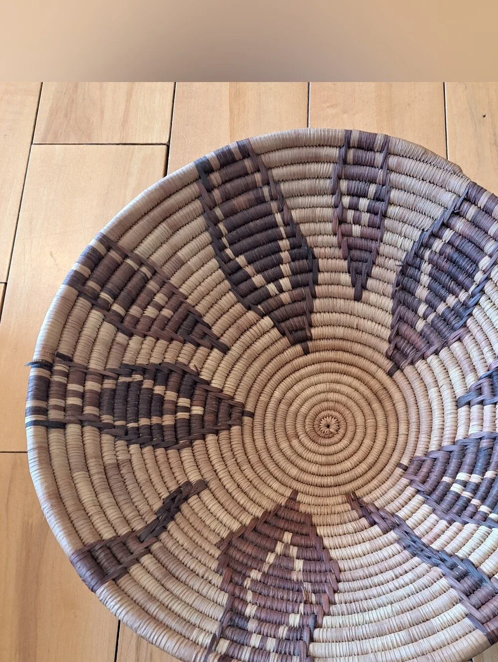 AFRICAN COIL BASKET BOWL WOVEN 12.25